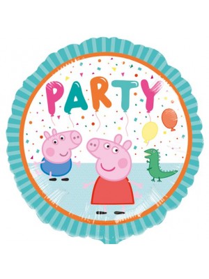 BALÃO METALIZADO PARTY PEPPA PIG 18"